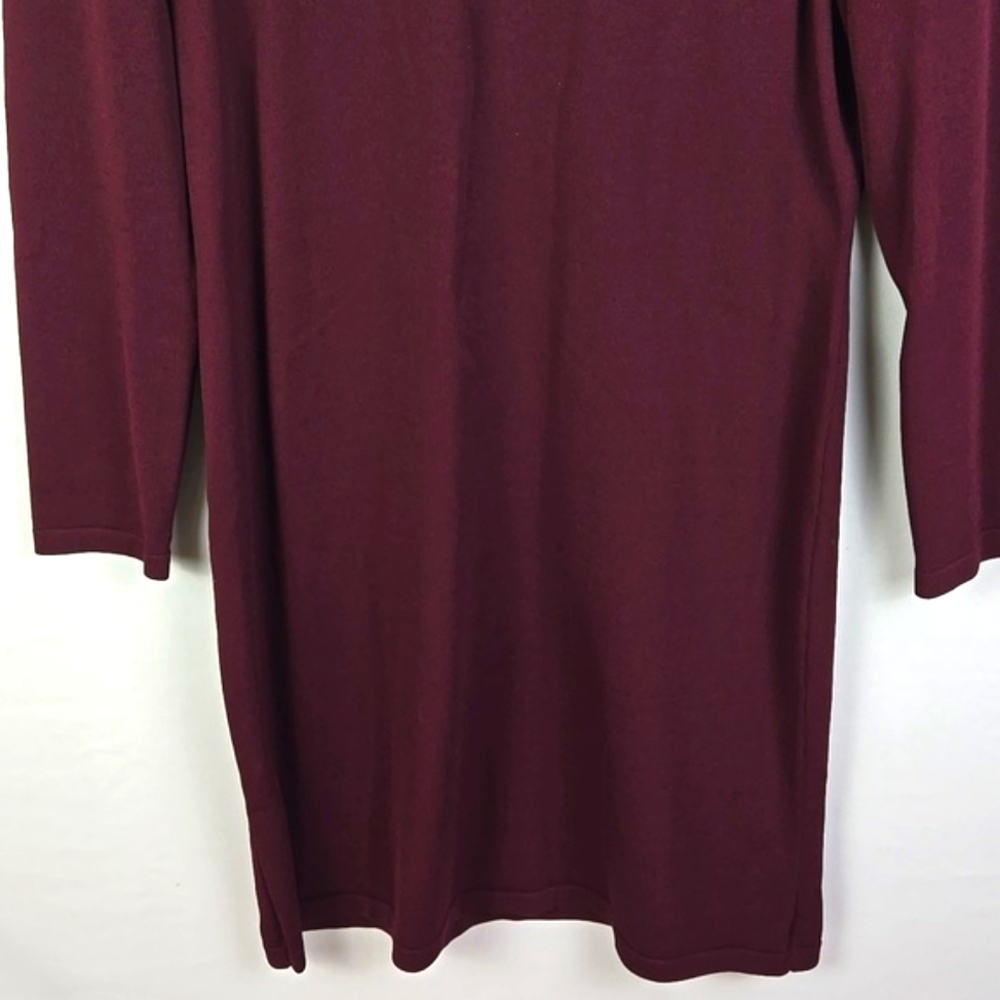 Lauren Ralph Lauren Womens Purple Knit Long Sleeve Dress Career Business Sz XL - Picture 3 of 11